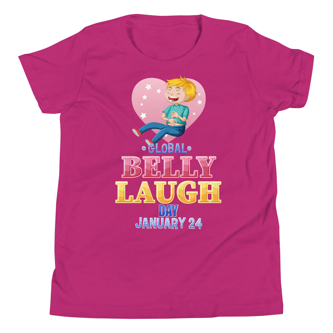 Belly Laugh Youth Short Sleeve Three Red T-Shirt