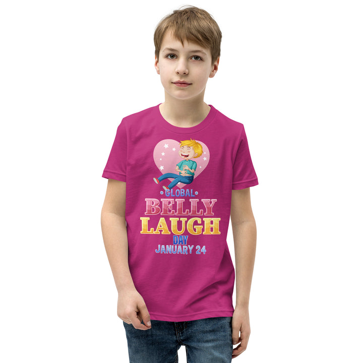 Belly Laugh Youth Short Sleeve Three Red T-Shirt