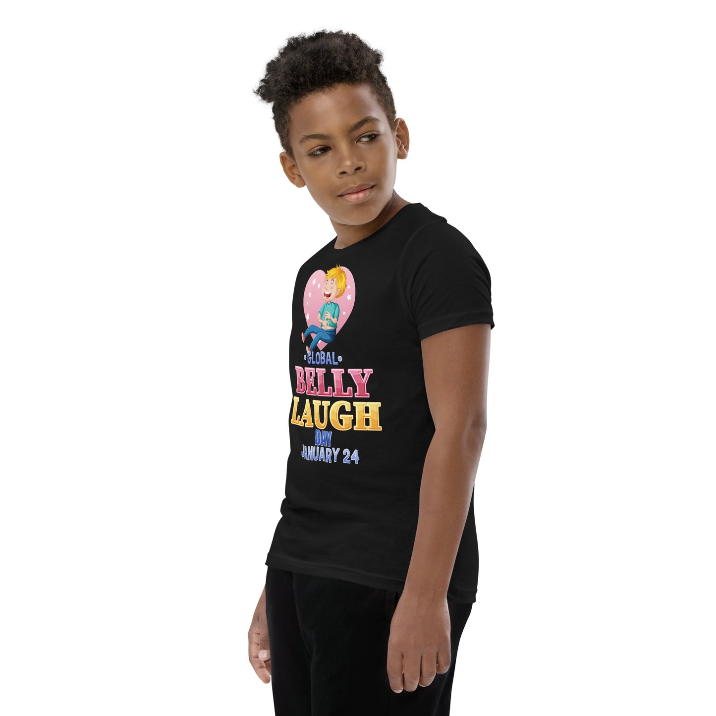 Belly Laugh Youth Short Sleeve Black T-Shirt