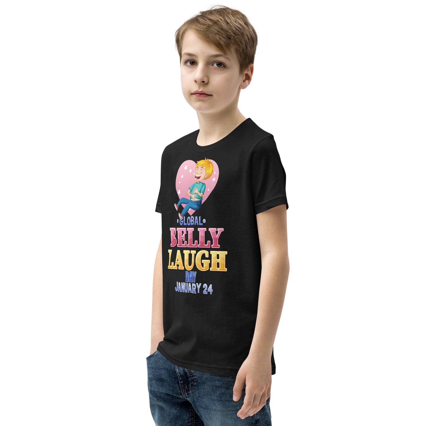 Belly Laugh Youth Short Sleeve Black T-Shirt