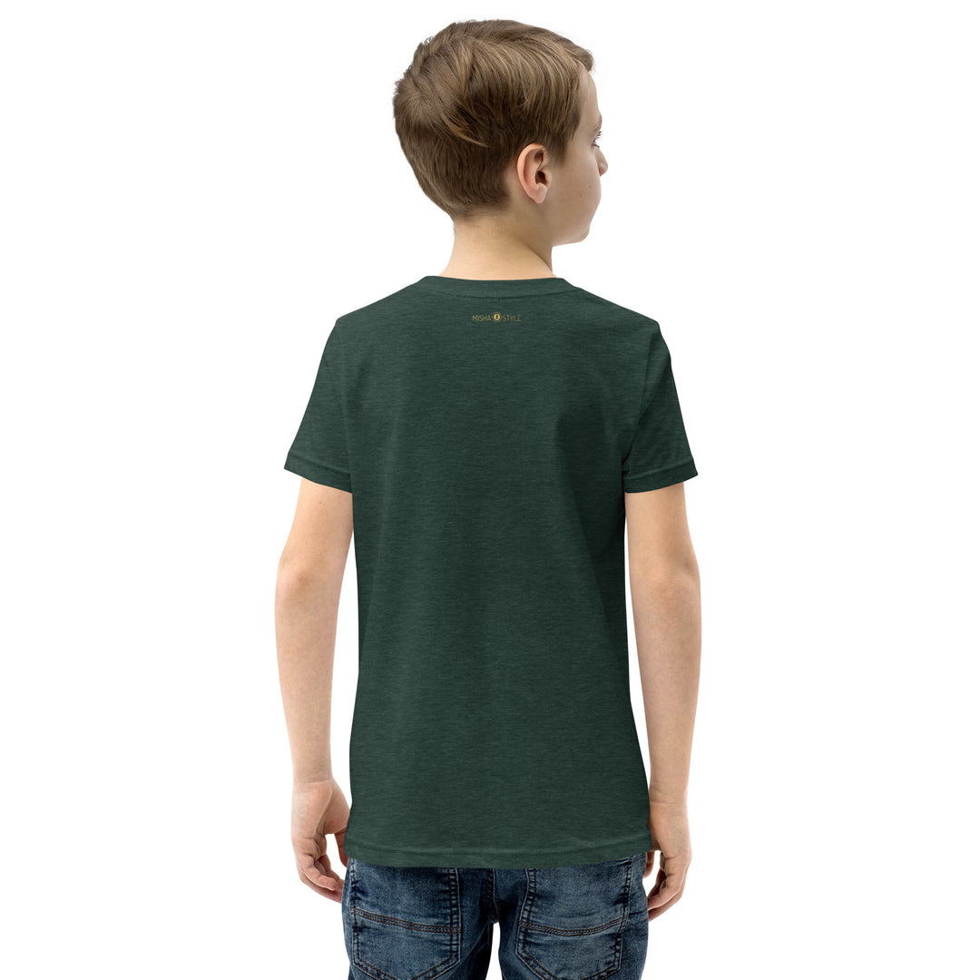 Belly Laugh Youth Short Sleeve Green and white T-Shirt