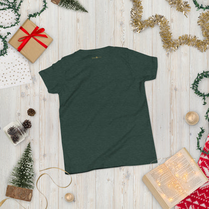 Belly Laugh Youth Short Sleeve Green and white T-Shirt