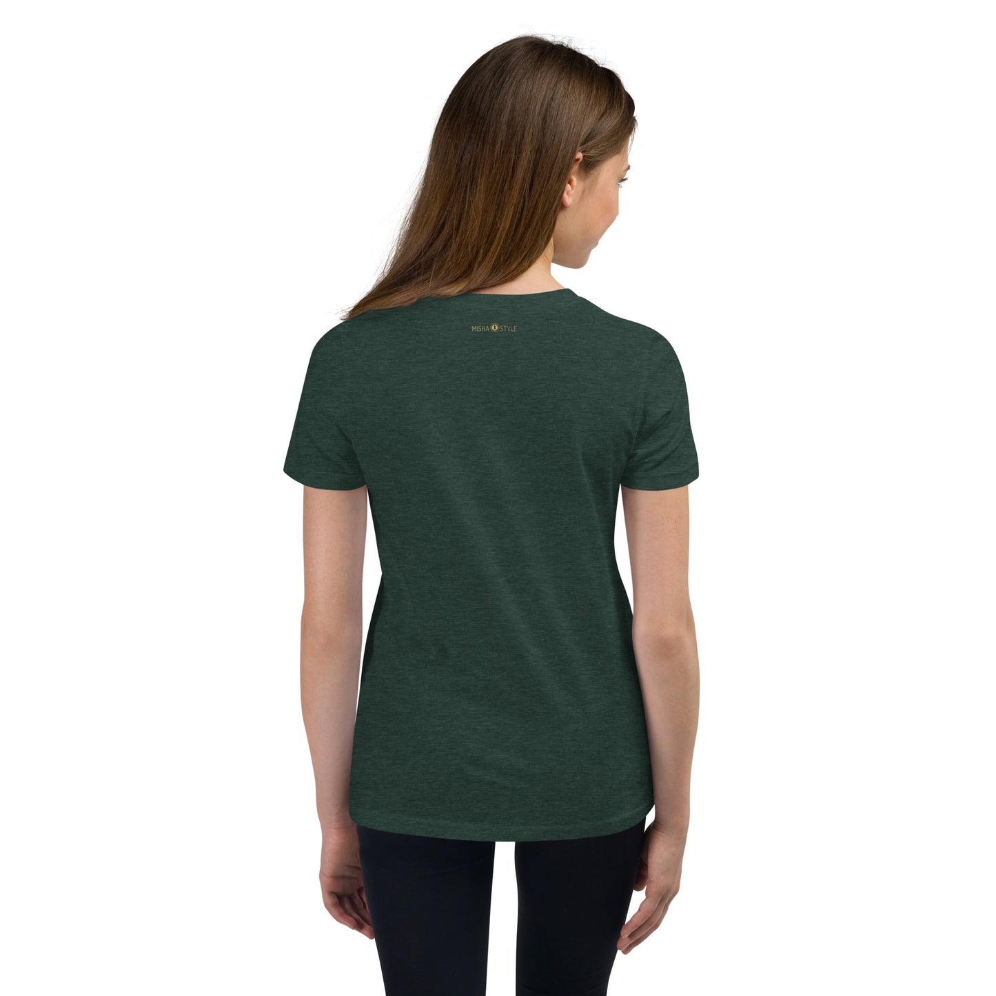 Belly Laugh Youth Short Sleeve Green and white T-Shirt