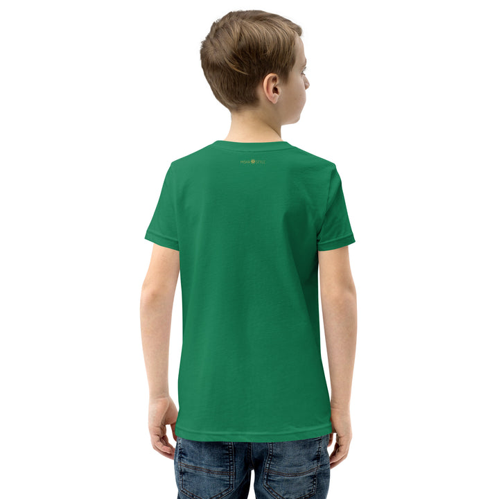 Belly Laugh Youth Short Sleeve Green and white T-Shirt