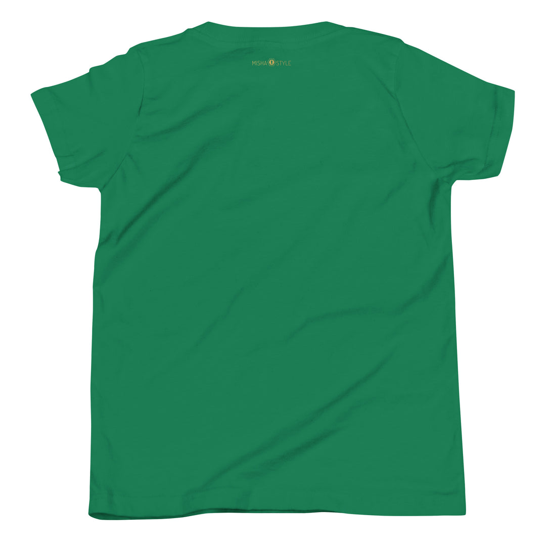 Belly Laugh Youth Short Sleeve Green and white T-Shirt