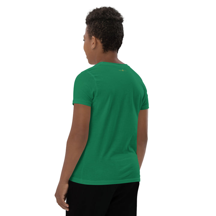 Belly Laugh Youth Short Sleeve Green and white T-Shirt