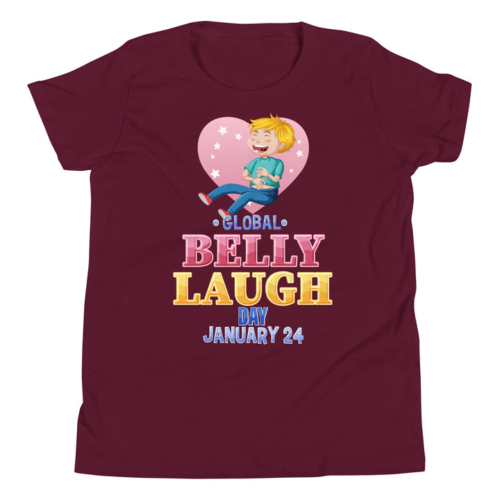 Belly Laugh Youth Short Sleeve Three Red T-Shirt