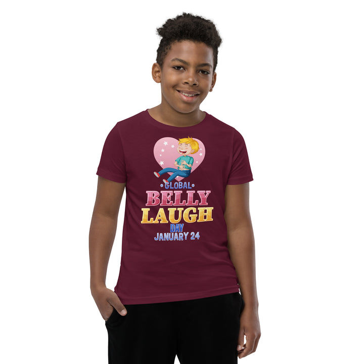 Belly Laugh Youth Short Sleeve Three Red T-Shirt