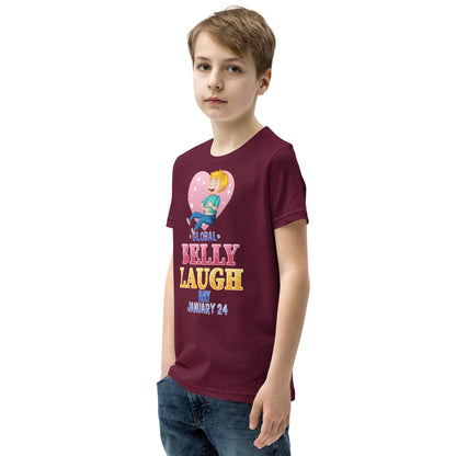 Belly Laugh Youth Short Sleeve Three Red T-Shirt