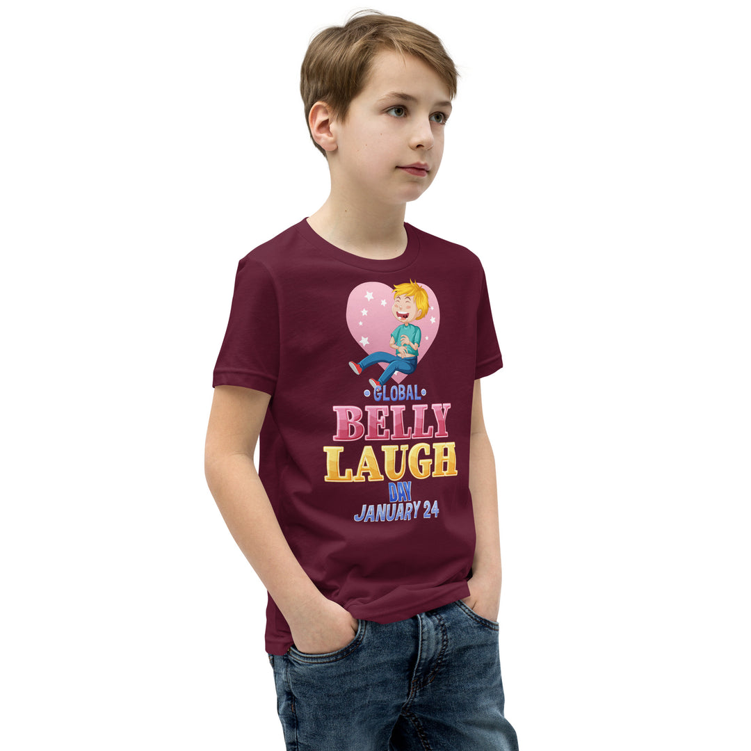 Belly Laugh Youth Short Sleeve Three Red T-Shirt