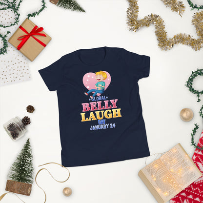 Belly Laugh Youth Short Sleeve Royal Navy T-Shirt