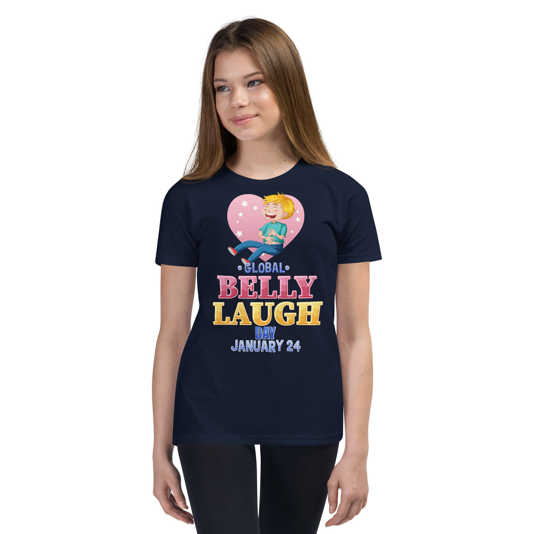 Belly Laugh Youth Short Sleeve Royal Navy T-Shirt