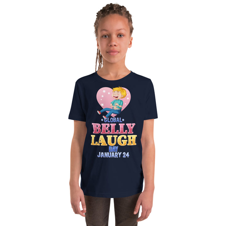 Belly Laugh Youth Short Sleeve Royal Navy T-Shirt