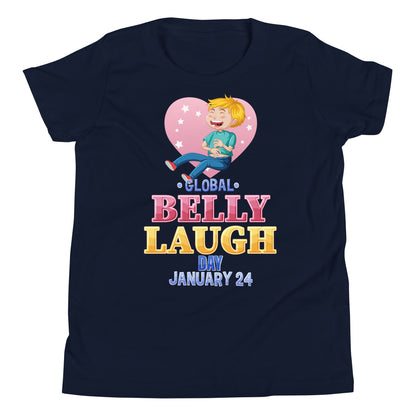 Belly Laugh Youth Short Sleeve Royal Navy T-Shirt