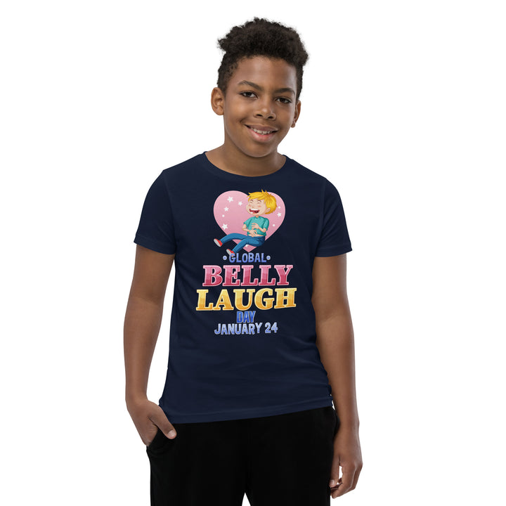 Belly Laugh Youth Short Sleeve Royal Navy T-Shirt