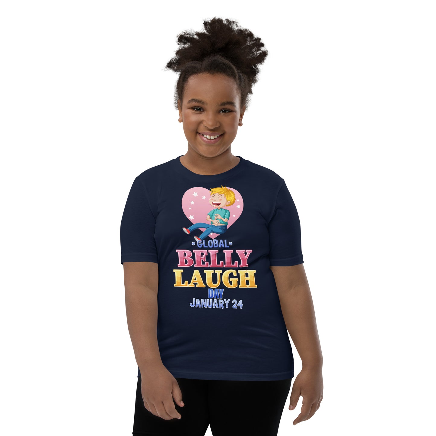 Belly Laugh Youth Short Sleeve Royal Navy T-Shirt