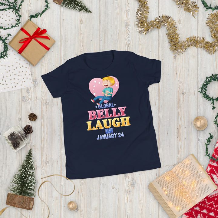 Belly Laugh Youth Short Sleeve Royal Navy T-Shirt