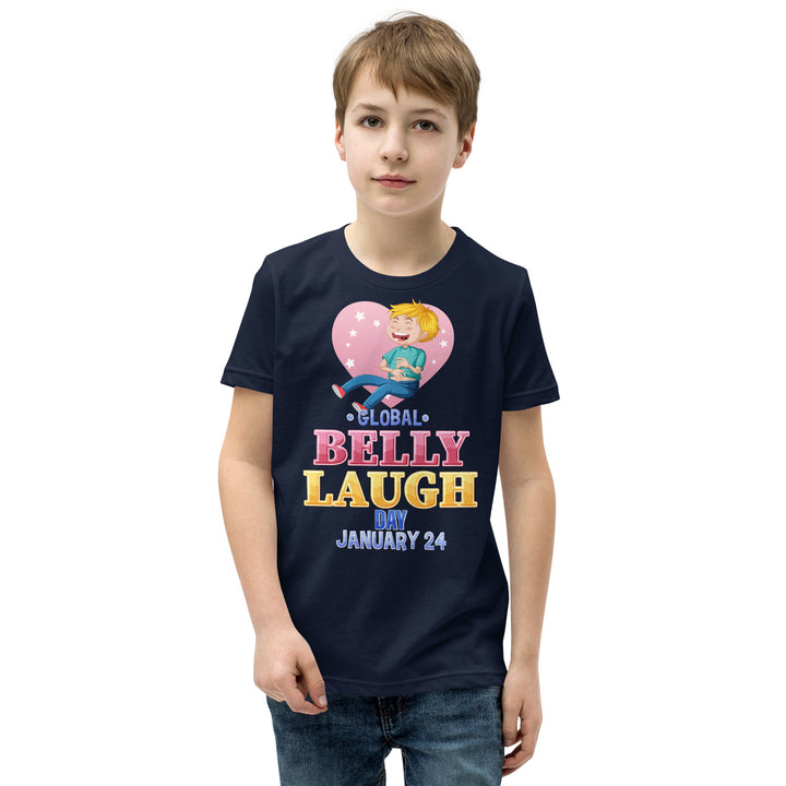 Belly Laugh Youth Short Sleeve Royal Navy T-Shirt