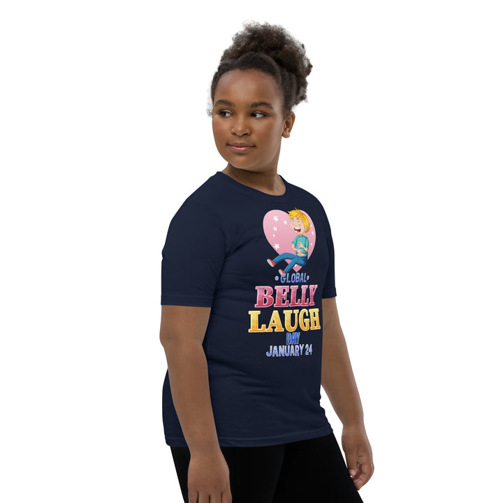 Belly Laugh Youth Short Sleeve Royal Navy T-Shirt