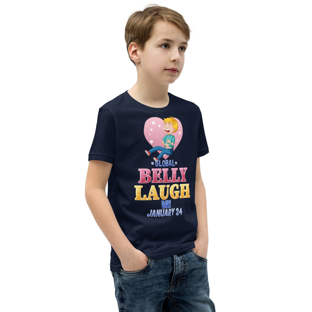 Belly Laugh Youth Short Sleeve Royal Navy T-Shirt