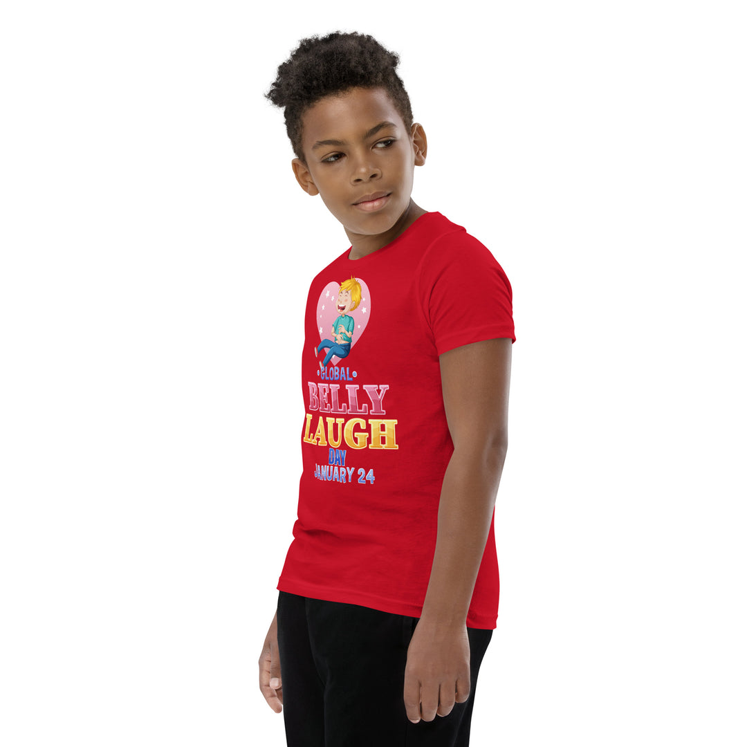 Belly Laugh Youth Short Sleeve Three Red T-Shirt