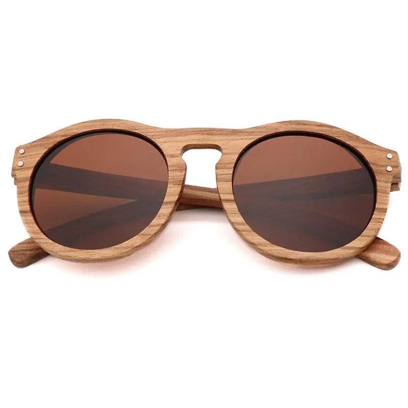 100% Real Zebra Wood Sunglasses - Mishastyle