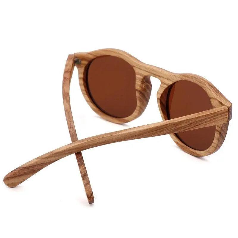 100% Real Zebra Wood Sunglasses - Mishastyle