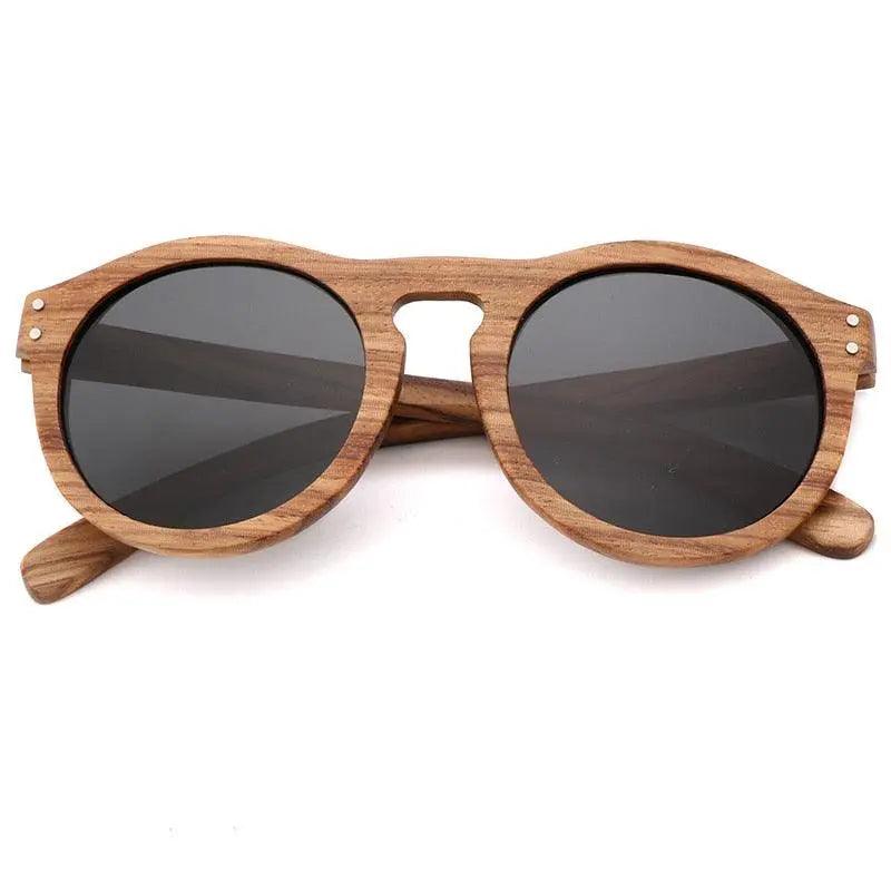 100% Real Zebra Wood Sunglasses - Mishastyle