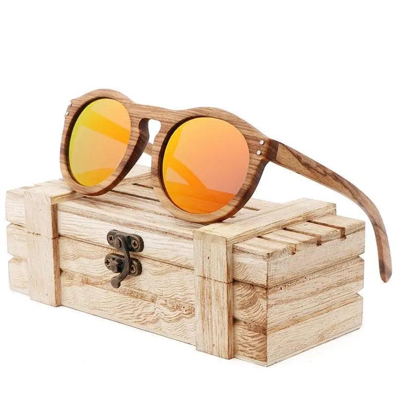 100% Real Zebra Wood Sunglasses - Mishastyle