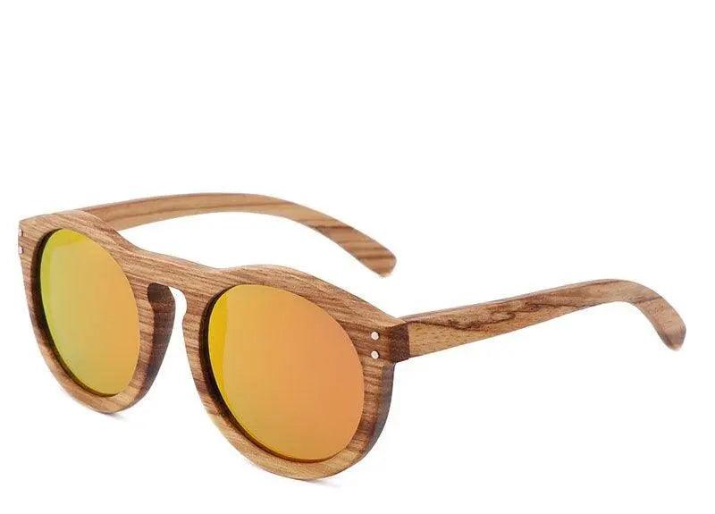 100% Real Zebra Wood Sunglasses - Mishastyle