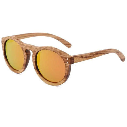 100% Real Zebra Wood Sunglasses - Mishastyle