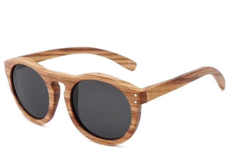 100% Real Zebra Wood Sunglasses - Mishastyle