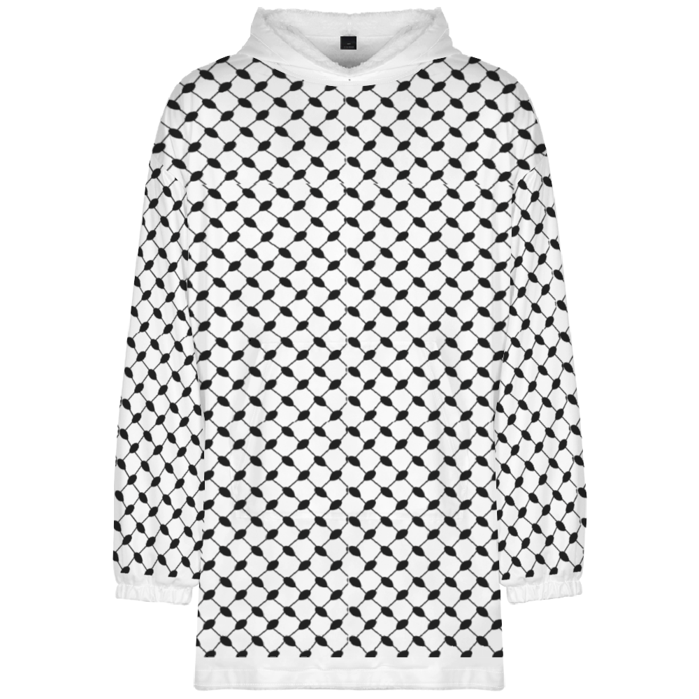 keffiyeh Plush Unisex Long Hoodie