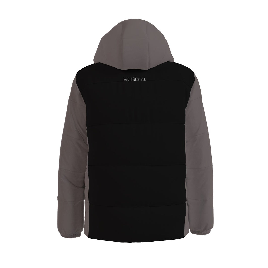 Puff Comfortable Down Jacket - Gray Black