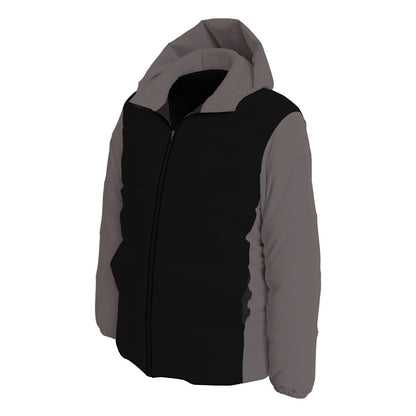 Puff Comfortable Down Jacket - Gray Black