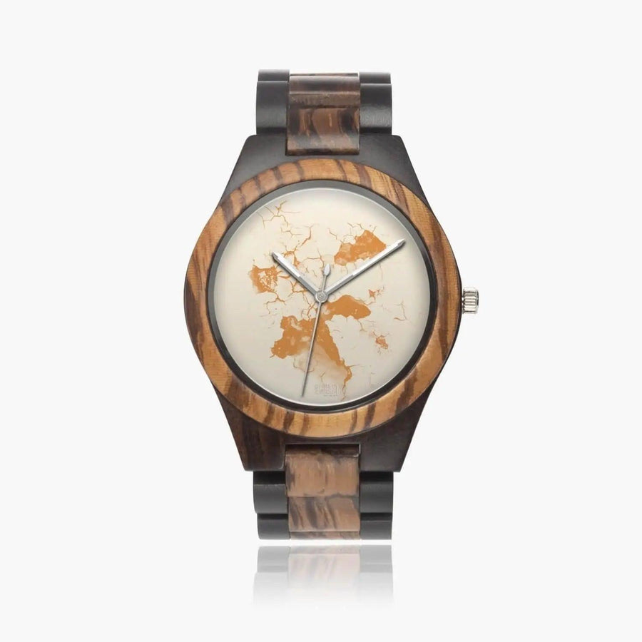 Alien Island Contrast Wooden Watch - Dark - Mishastyle