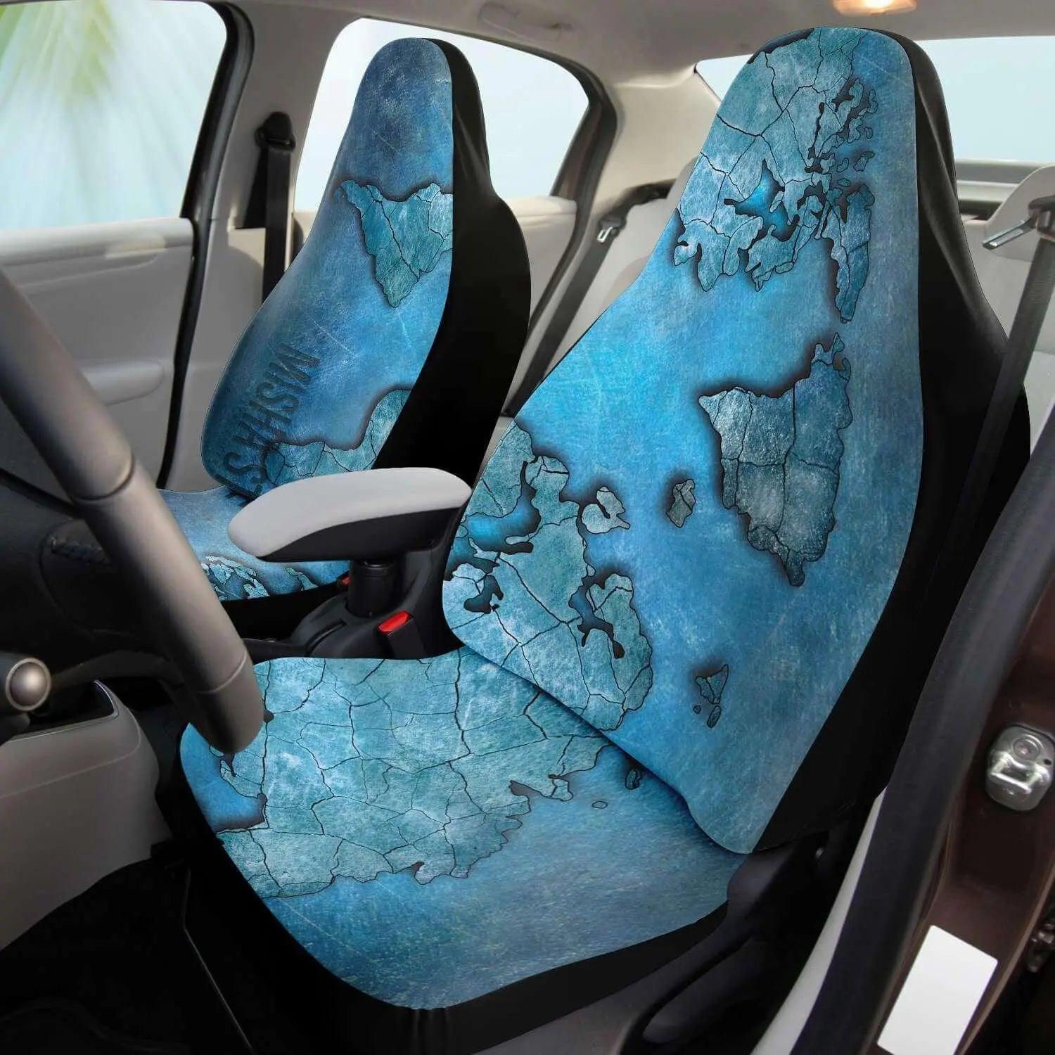 Car Seat Cover design of the world map - Mishastyle