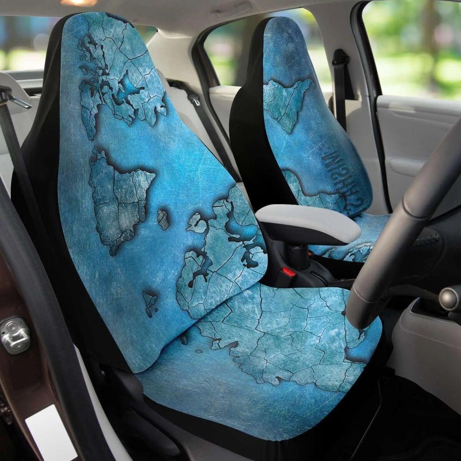 Car Seat Cover design of the world map - Mishastyle