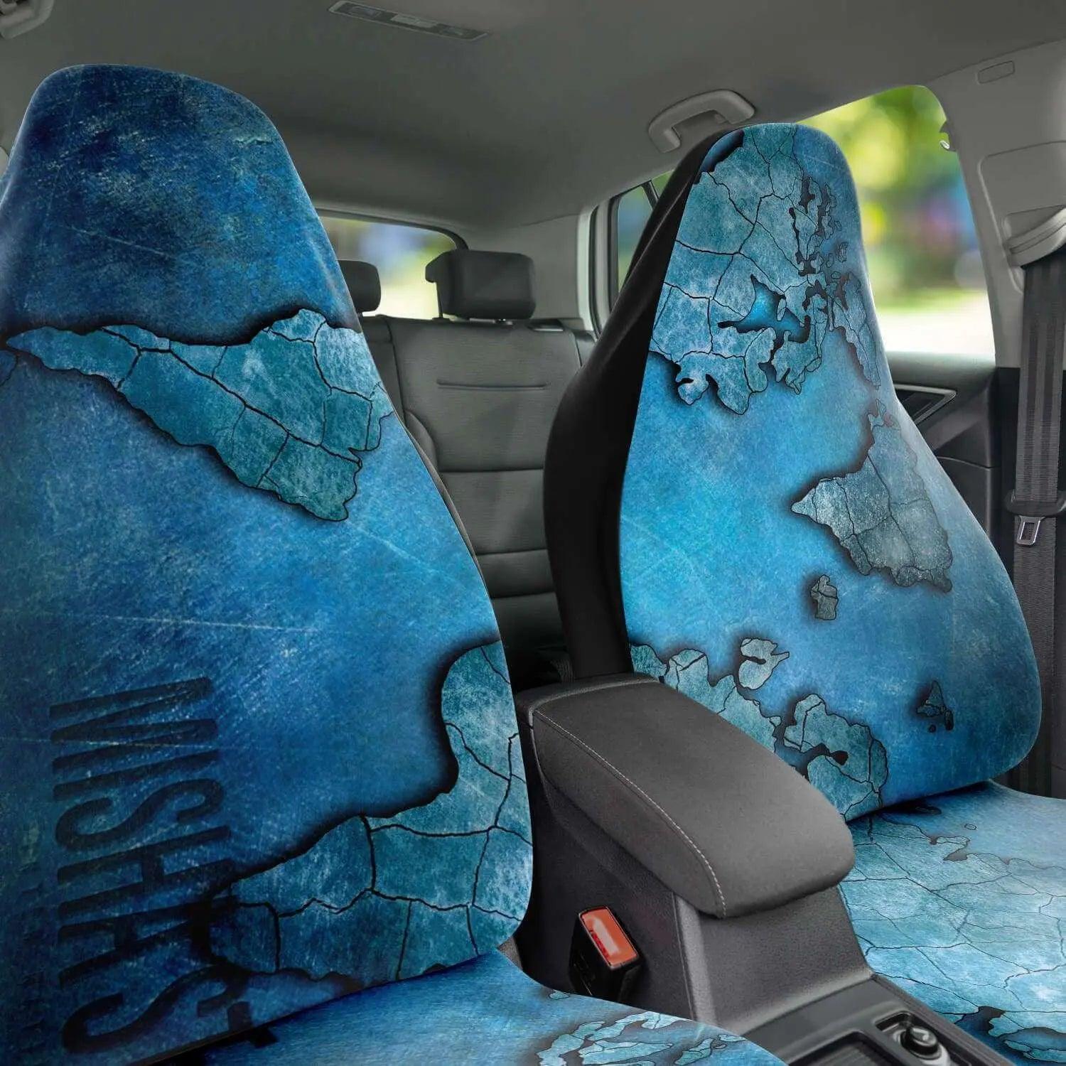 Car Seat Cover design of the world map - Mishastyle