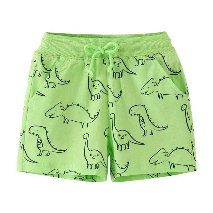 Cartoon Animals Print Kids Shorts - Mishastyle