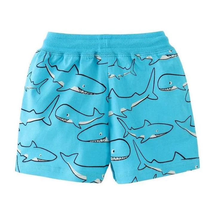 Cartoon Animals Print Kids Shorts - Mishastyle