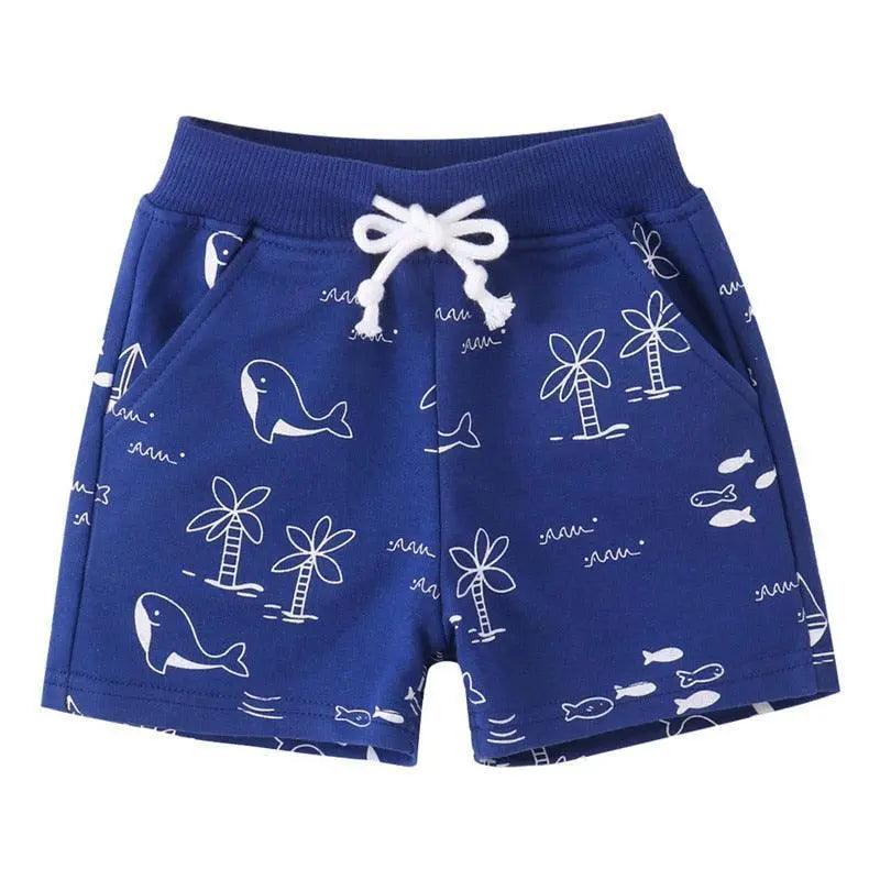 Cartoon Animals Print Kids Shorts - Mishastyle