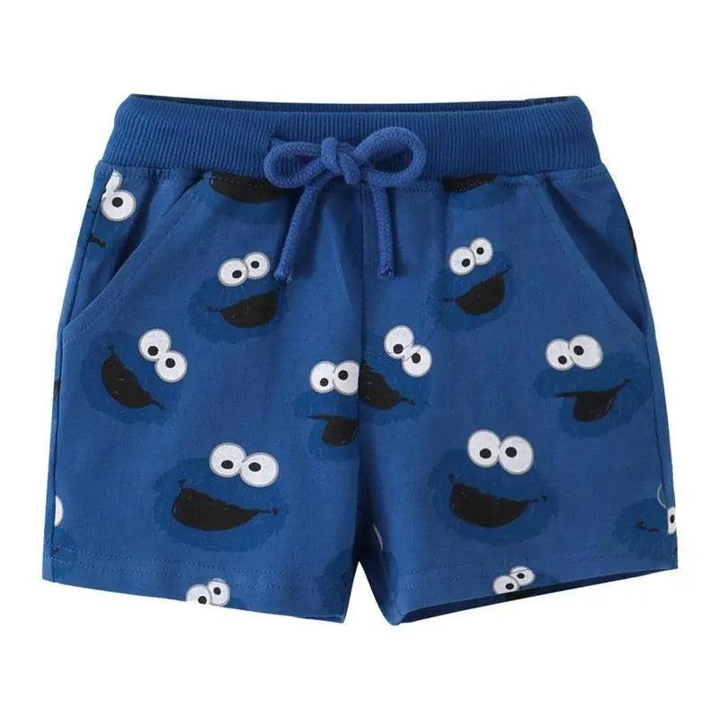 Cartoon Animals Print Kids Shorts - Mishastyle