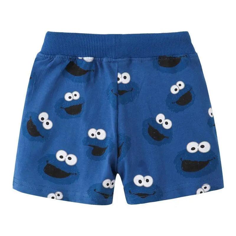 Cartoon Animals Print Kids Shorts - Mishastyle