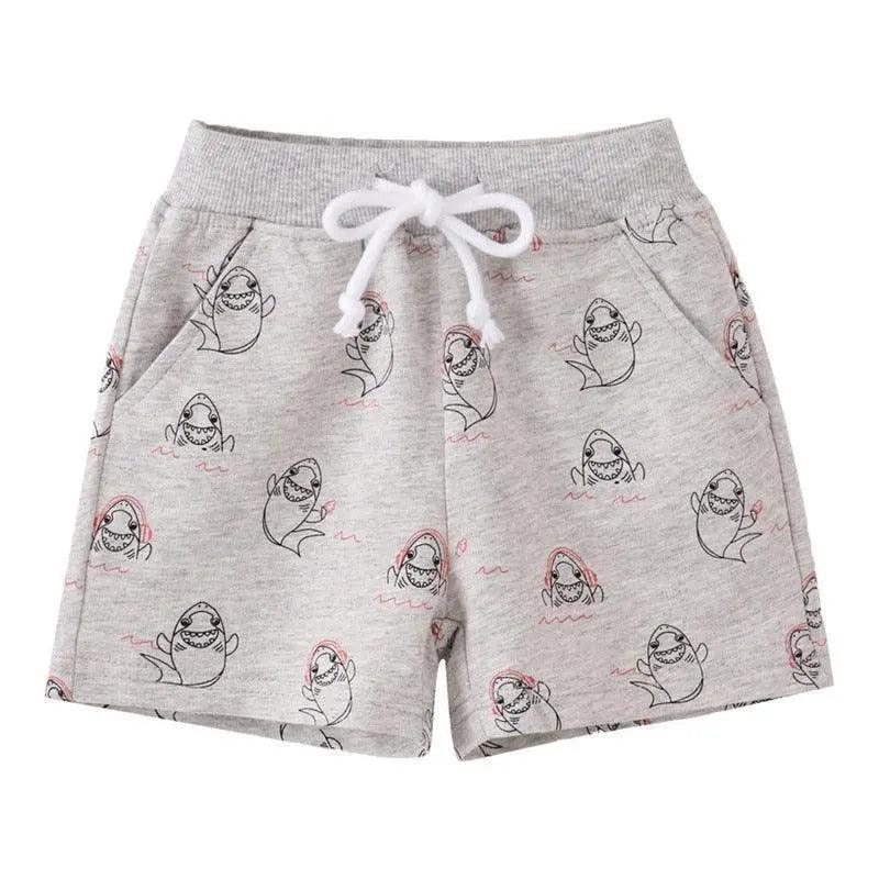 Cartoon Animals Print Kids Shorts - Mishastyle