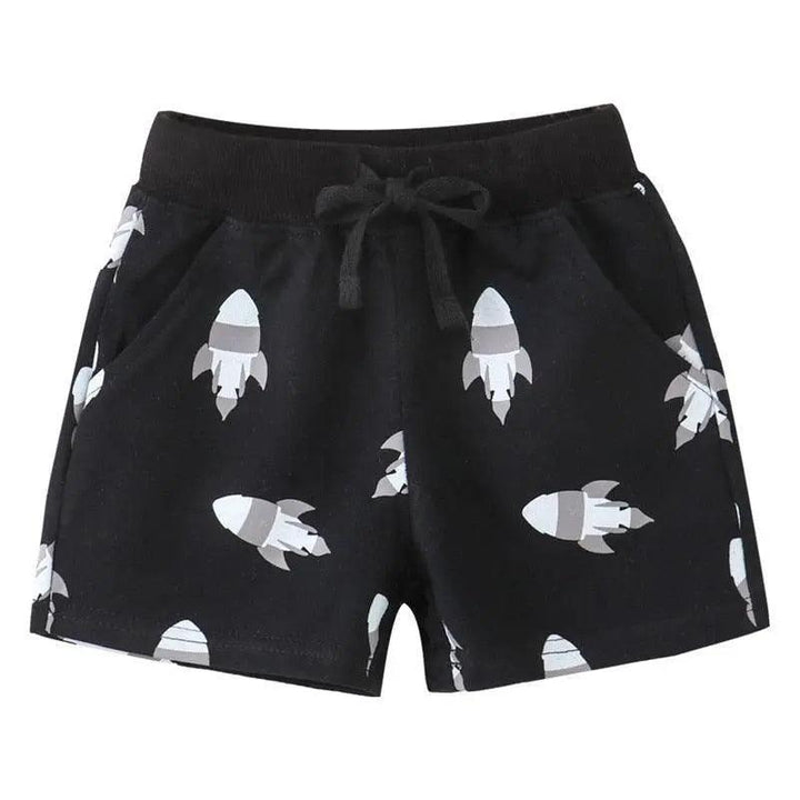 Cartoon Animals Print Kids Shorts - Mishastyle