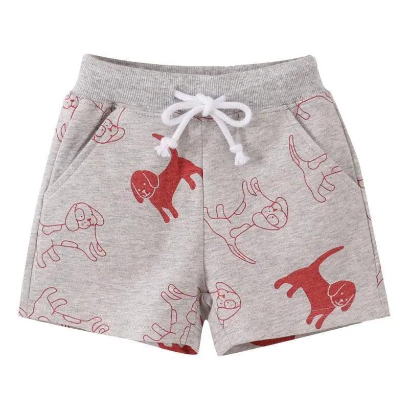 Cartoon Animals Print Kids Shorts - Mishastyle