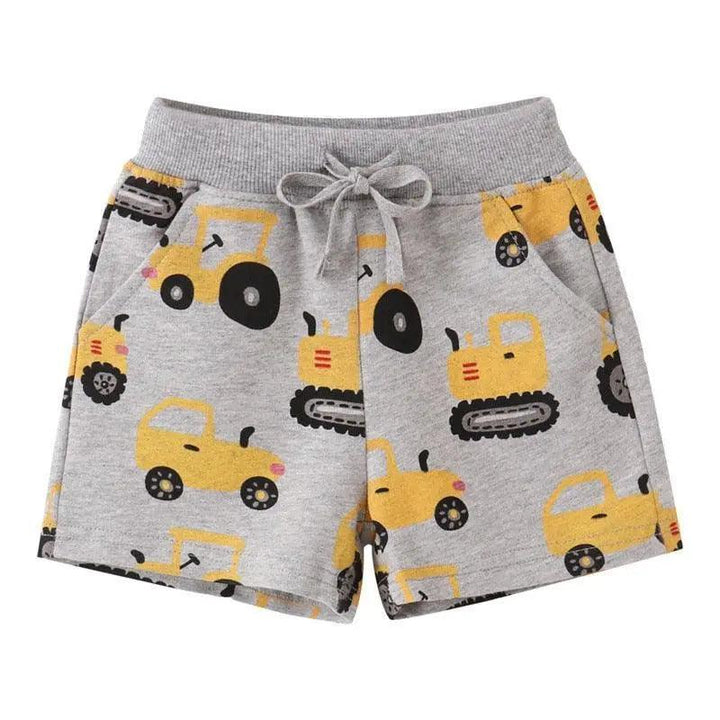 Cartoon Animals Print Kids Shorts - Mishastyle