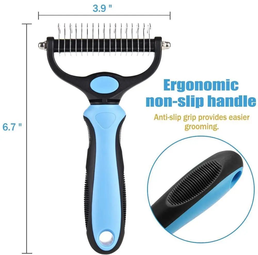 Double Sided Shedding Pet Grooming Brush - Mishastyle