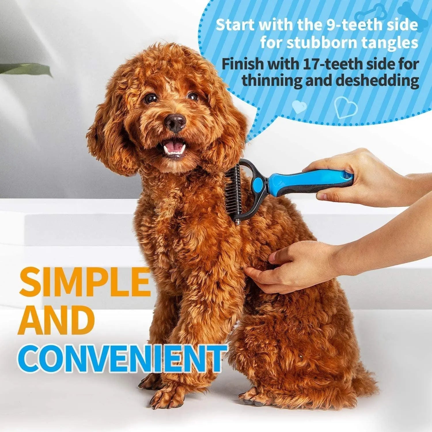 Double Sided Shedding Pet Grooming Brush - Mishastyle